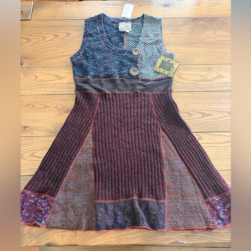 Curio Anthropologie Women's medium Multi Blend Knit Sweater dress